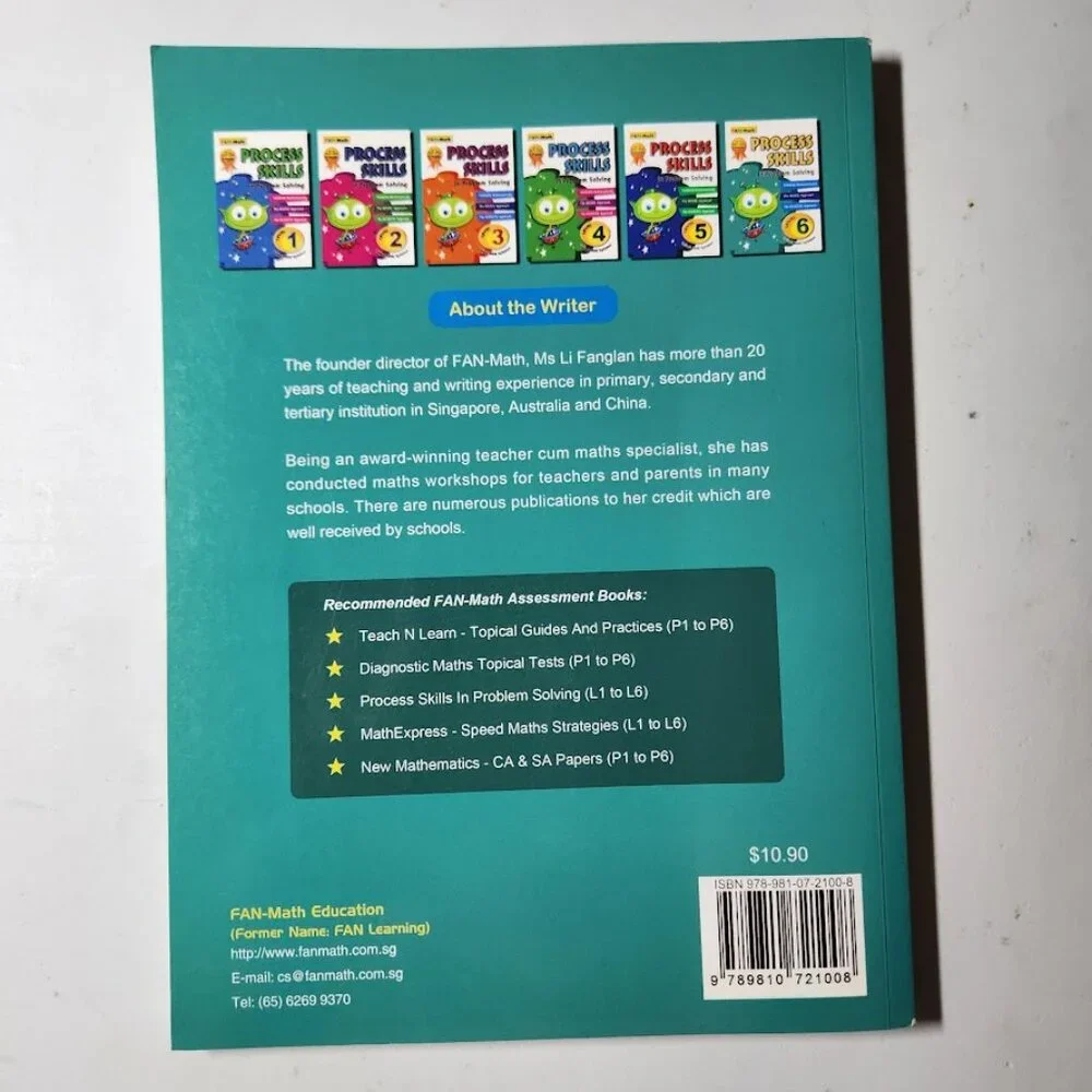 Fan Math Process Skills Level 6 Workbook Book 6th Grade Mathematics 978981072100